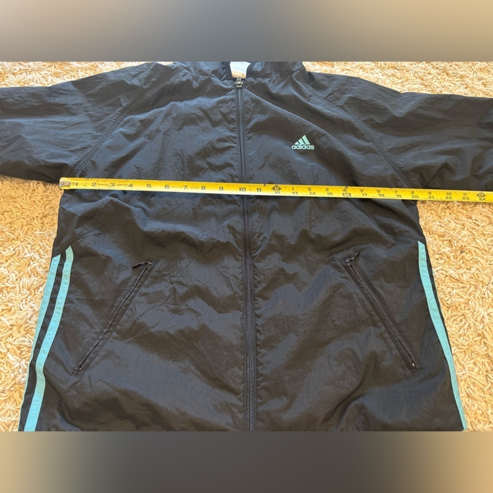 Adidas Women's Black Utility Jacket with Blue Logo - Picture 10 of 10